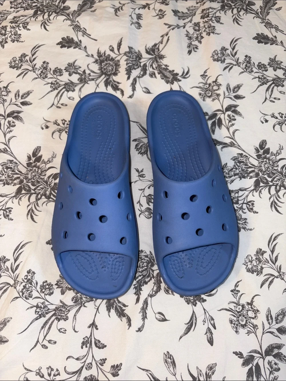 CROCS platform - Kids Blue Slide Sandals